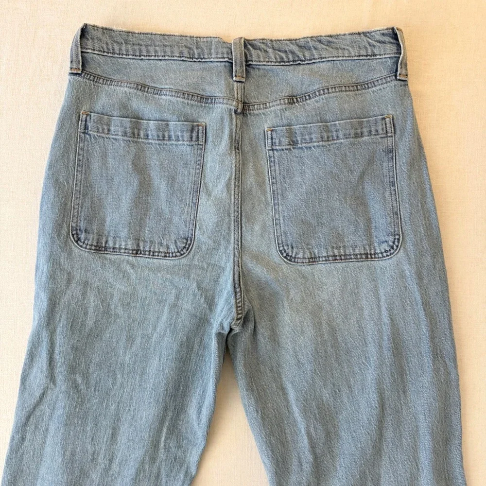 Hollister Baggy Jeans Mens 34x32 Light Wash Distressed Ripped Skater Denim